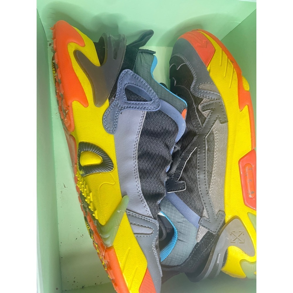 OFF WHITE Mens Black Yellow Orange Chunky Sole Athletic Sneakers Shoes Size 42 - Picture 2 of 6